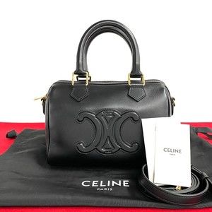 Celine Cuir Triomphe Leather 2way Small Bag Handbag Shoulder Bag